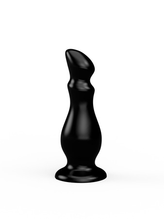 Черный плаг-массажёр - 14 см.